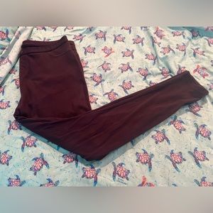 Simply Vera Vera Wang Plum Twill Leggings